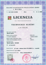 Licencia na prevádzkovanie technickej služby